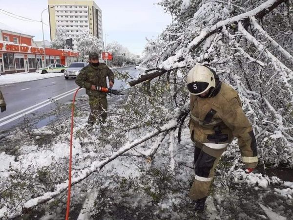 Шымкент: В городе устраняют последствия снегопада